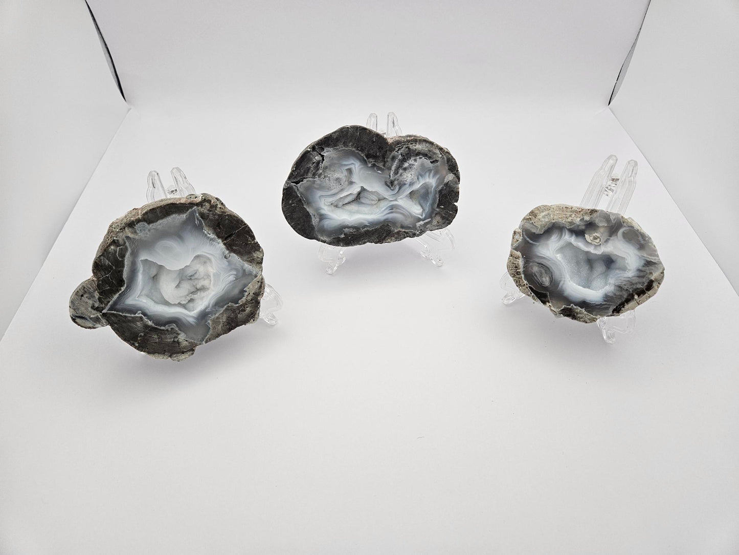 Druzy Mist Thunder Egg Face - Polished Geodes from Mexico