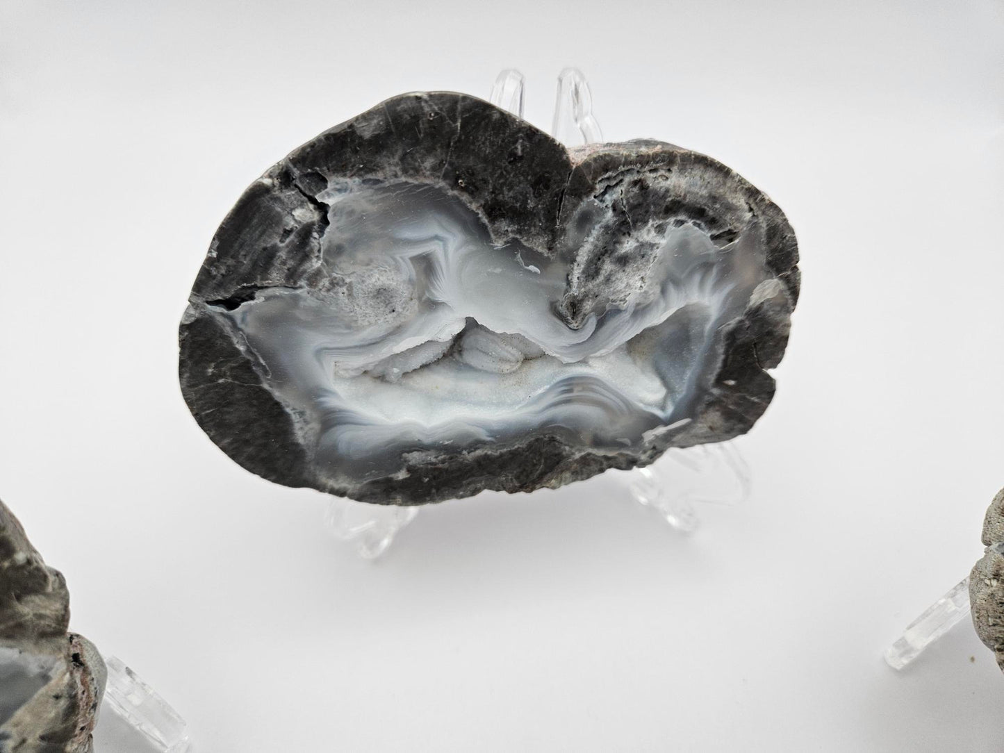 Druzy Mist Thunder Egg Face - Polished Geodes from Mexico