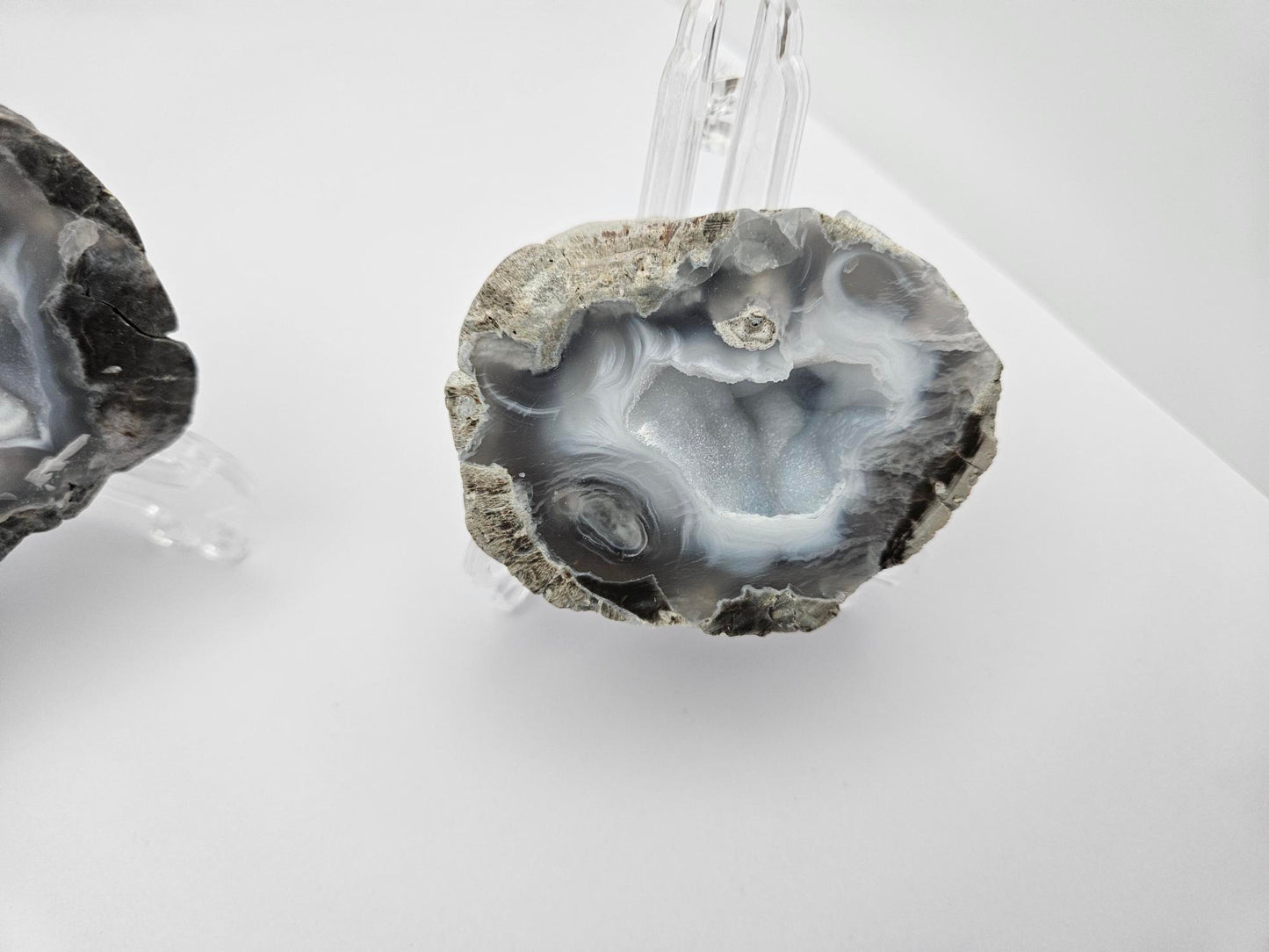 Druzy Mist Thunder Egg Face - Polished Geodes from Mexico