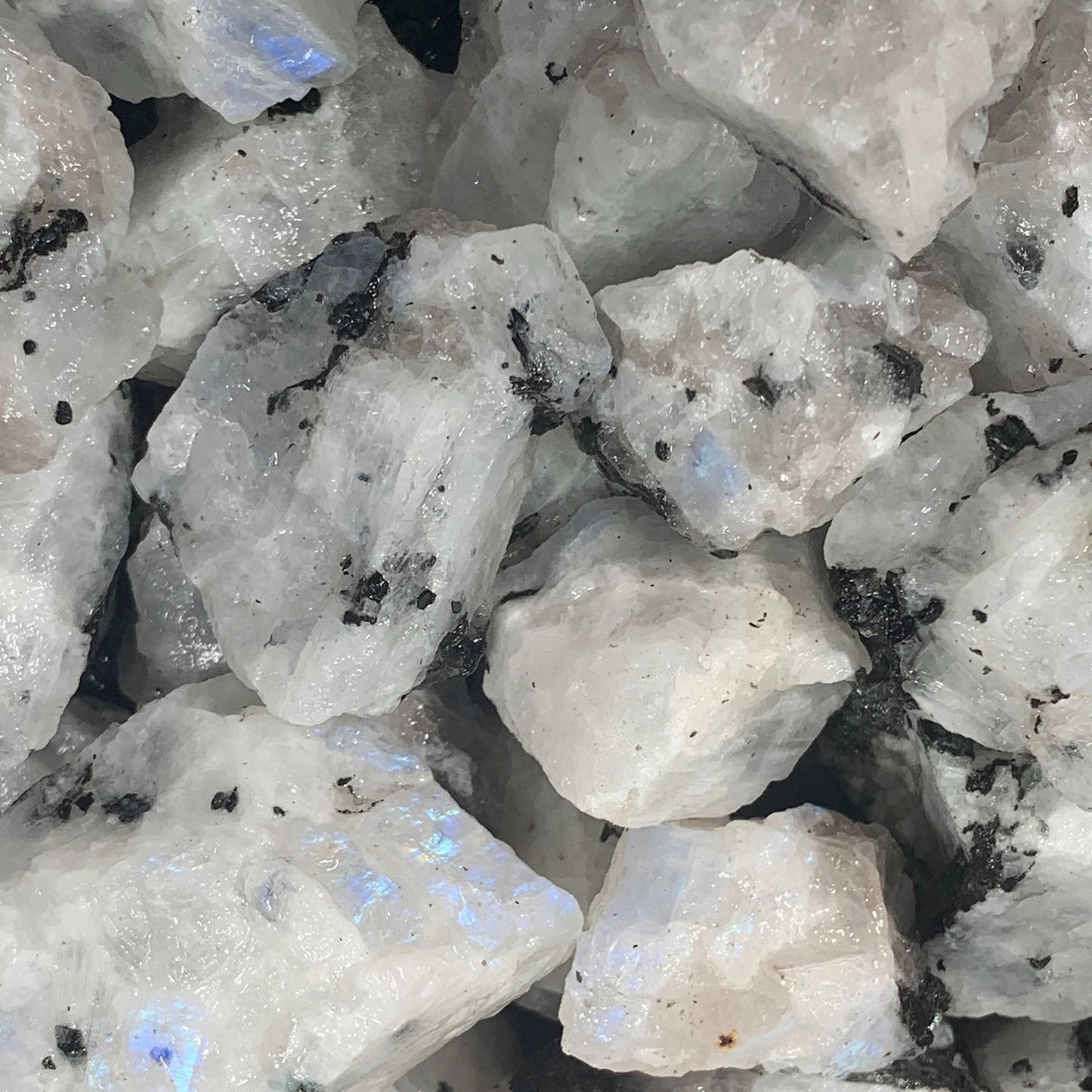 1lb Rough Rainbow Moonstone A+ Grade - Raw Natural Stones