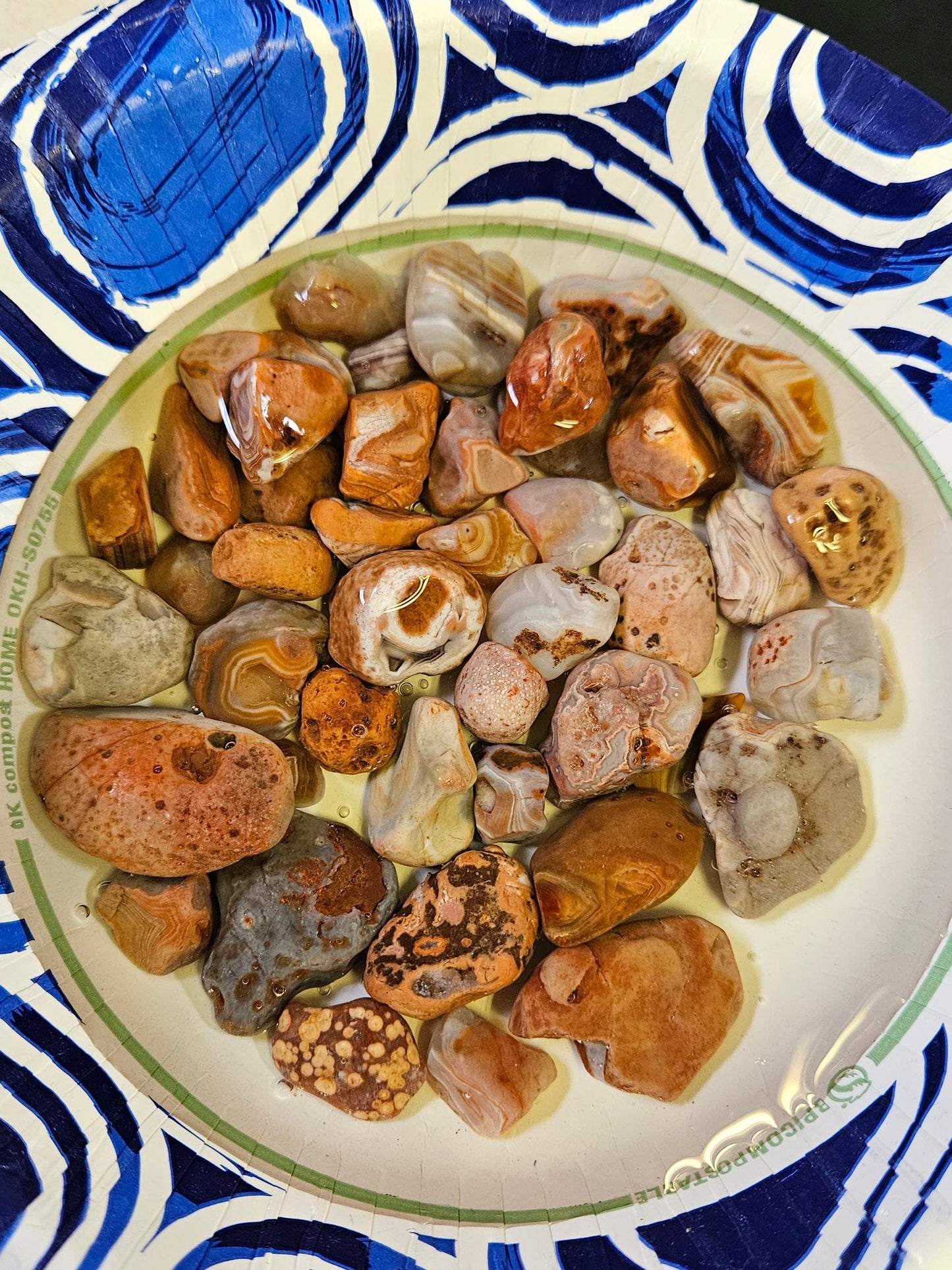 1lb - Famous Lake Superior Agates Rough for Tumbling - Polishing