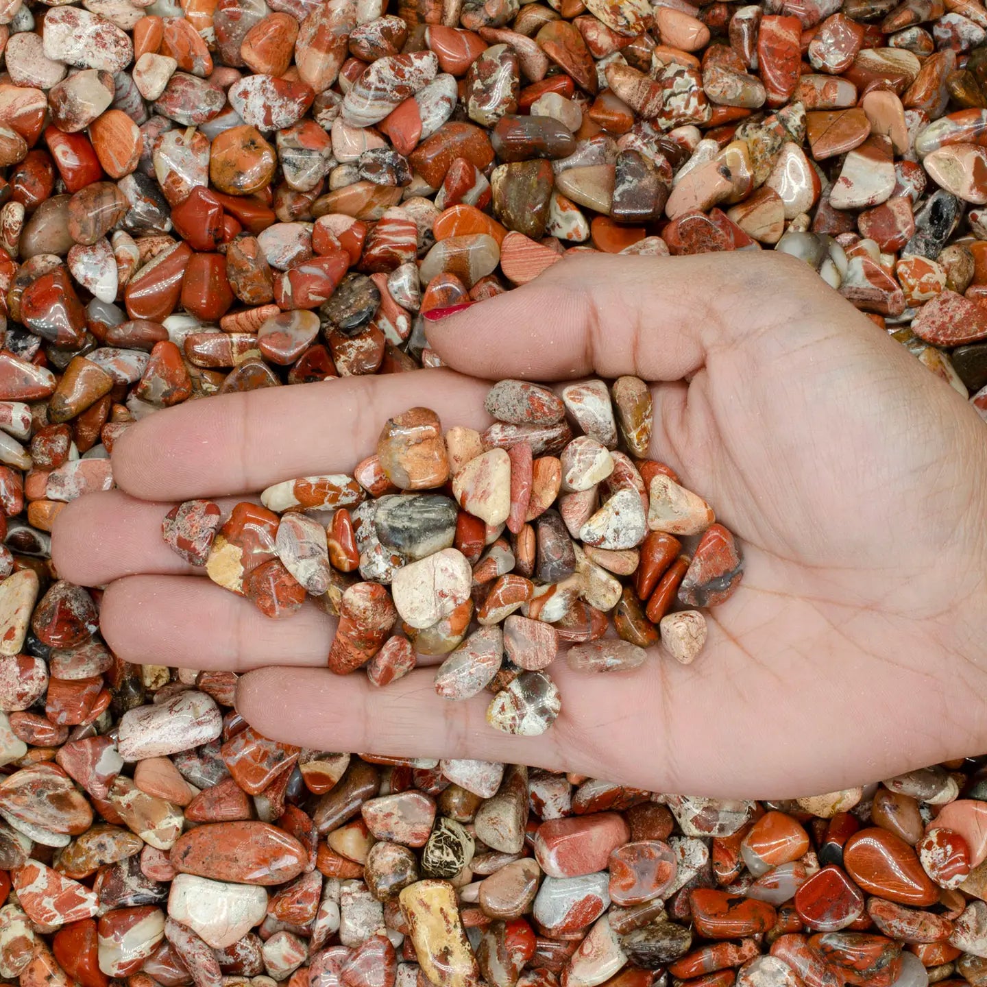 4oz- Tumbled-Polished Light Brecciated Jasper