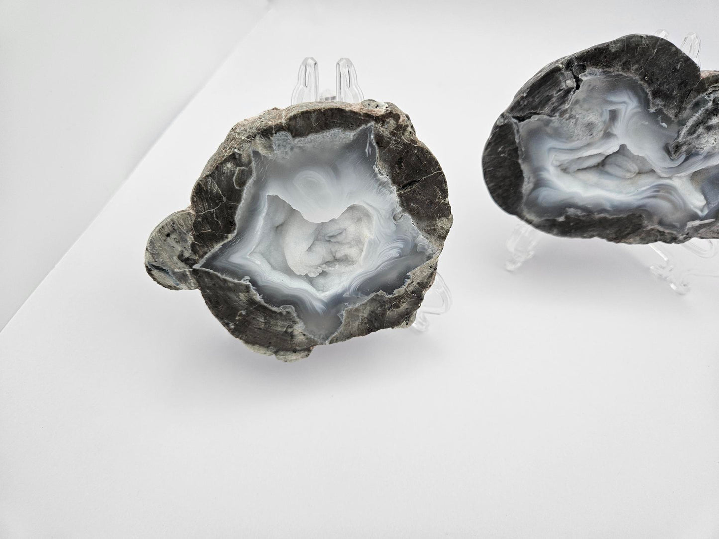 Druzy Mist Thunder Egg Face - Polished Geodes from Mexico