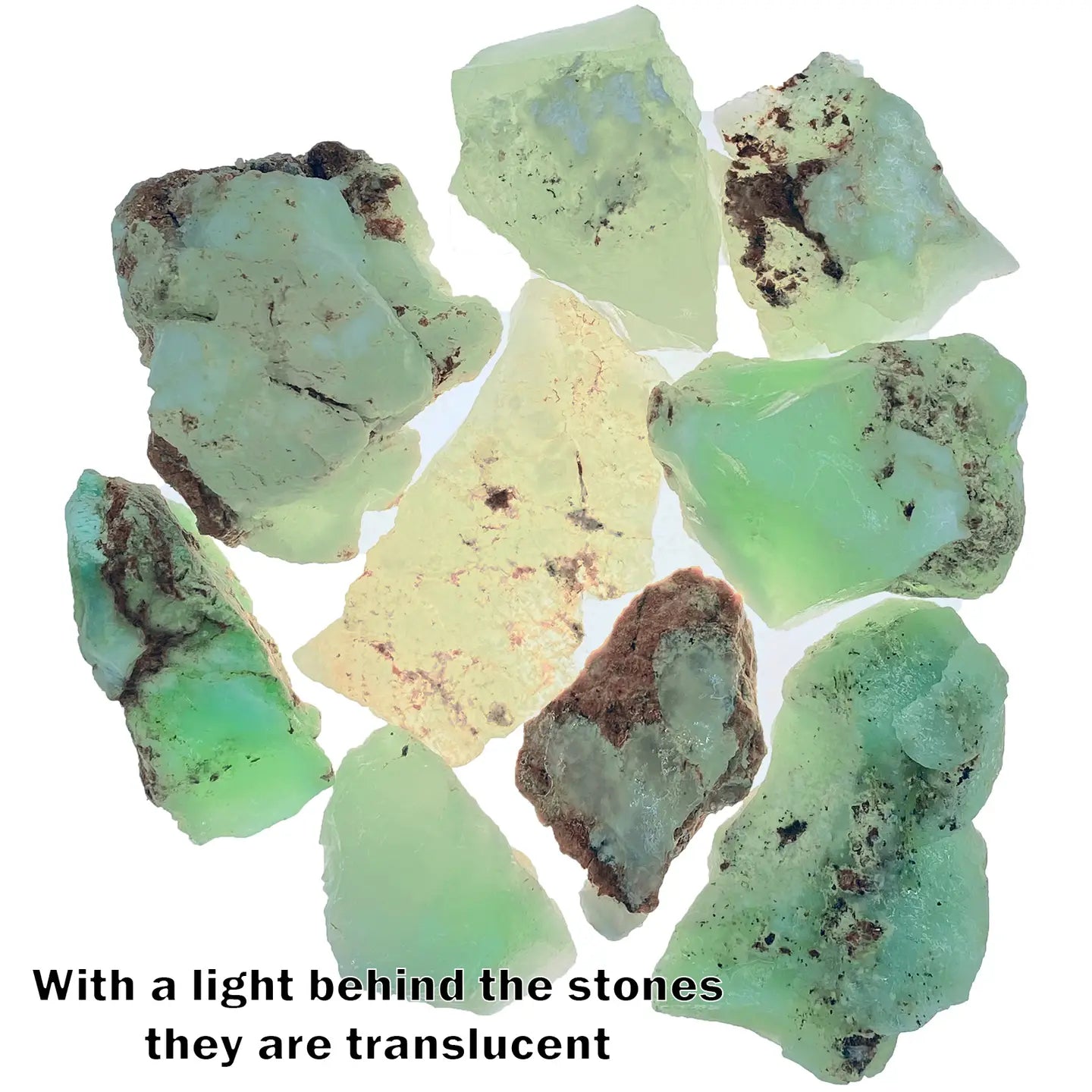 1lb Rough White Lime Chrysoprase-Indonesia