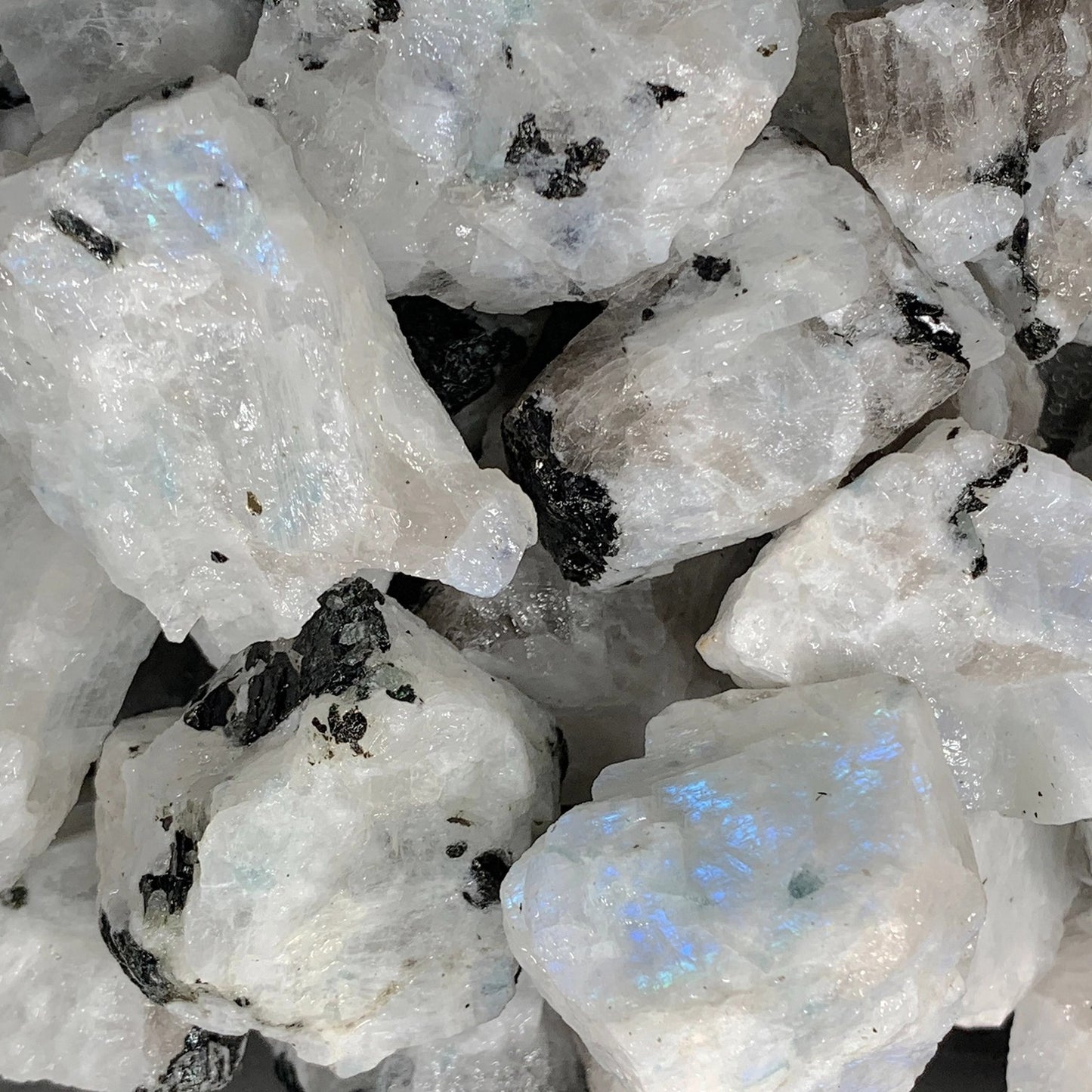 1lb Rough Rainbow Moonstone A+ Grade - Raw Natural Stones