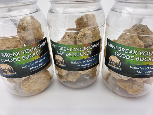 Mini Geode Bucket -Break Your Own Geodes Party Favorites Adventure Bucket Great for all events and super fun for all!!!