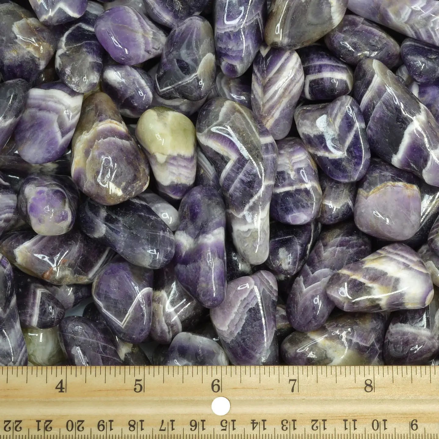 1lb Tumbled-Polished Banded Amethyst