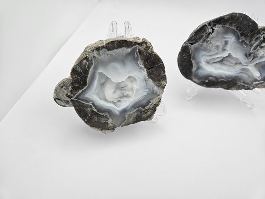 Druzy Mist Thunder Egg Face - Polished Geodes from Mexico