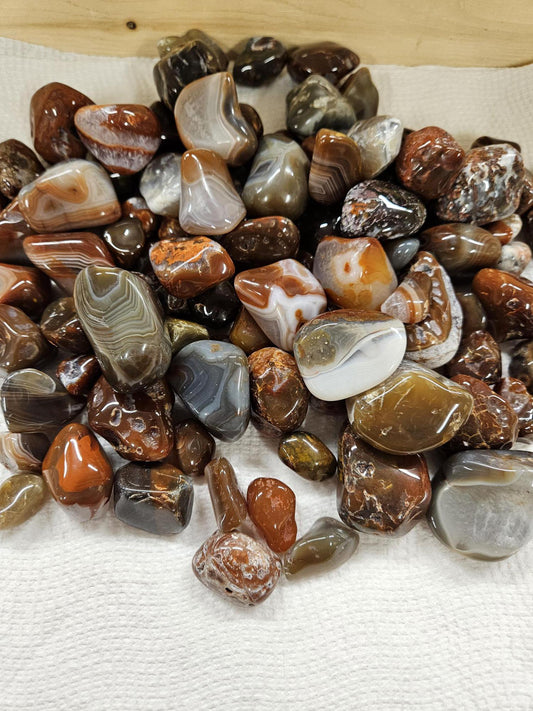 Lake Superior Agates Tumbled polished collecting gifts jewelry making Crafting 1 pound